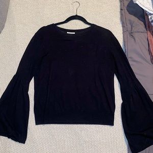 Black wide sleeve pullover sweater by Leith